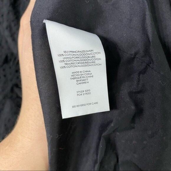 CAbi Flamenco Jacket Eyelet Lace Blazer 5293 100% Cotton Spring Summer Linen - Picture 5 of 7